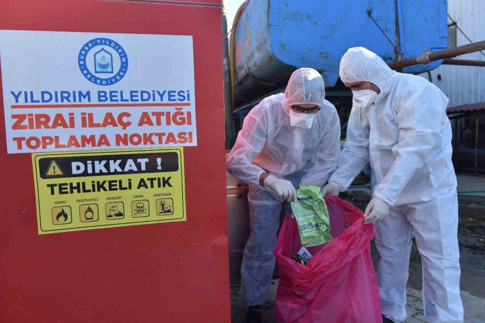 580 Kilogram Zirai İlaç Atık Kutusu Toplandı