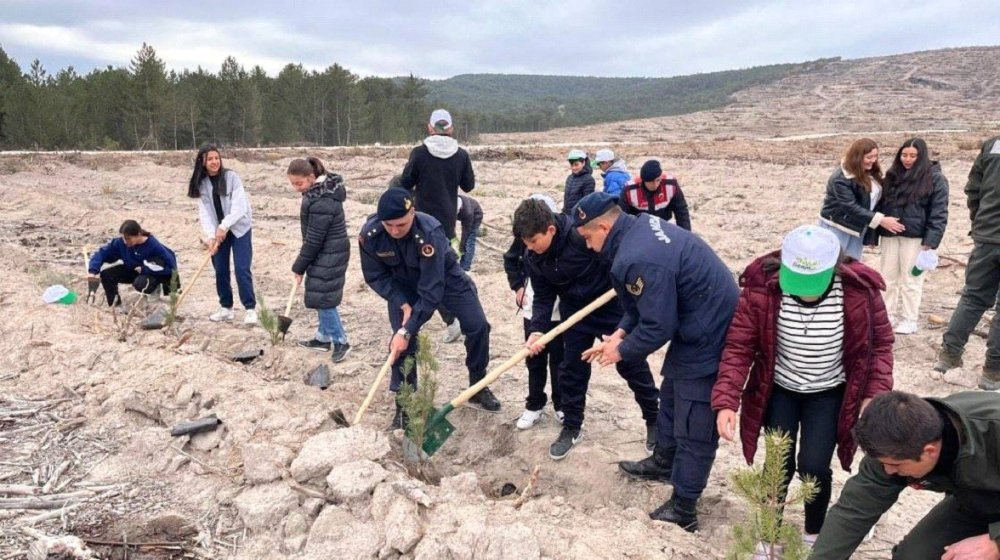 Jandarma Ekipleri Fidan Dikme Etkinliğine Katıldı