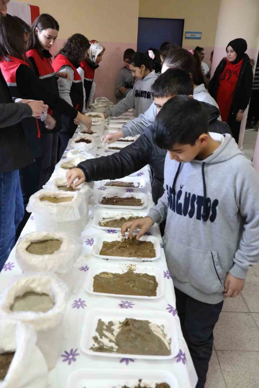 Okul Arazisine Lavanta, Biberiye, Kekik Ve Adaçayı Fidanları Diktiler