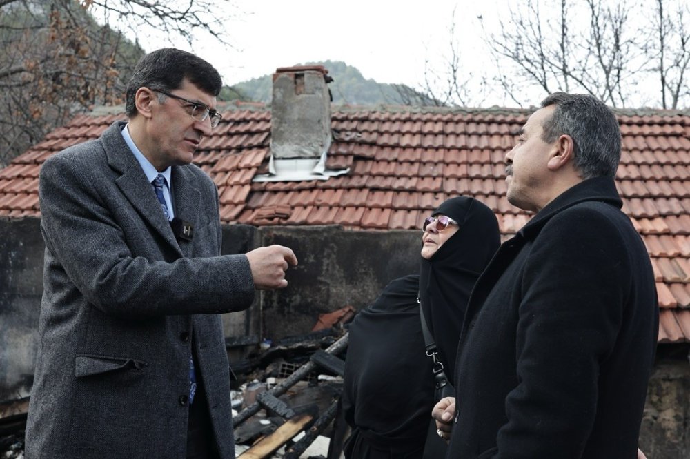 Başkandan Yangın Mağduru Vatandaşa Destek Sözü