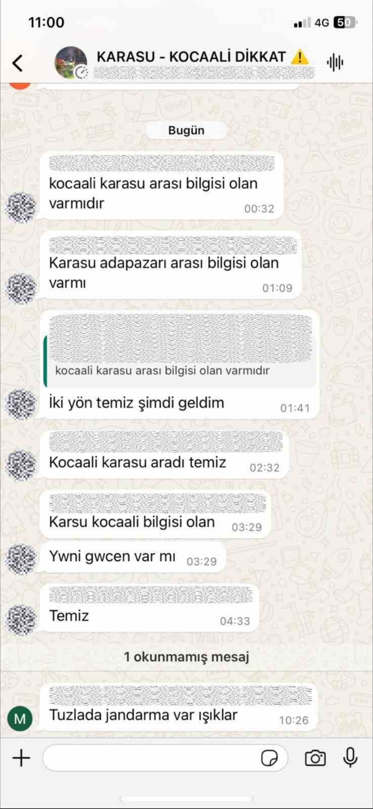 Kurdukları Whatsapp Grubunda Jandarma Ve Polis Uygulama Noktalarını Paylaşıyorlardı