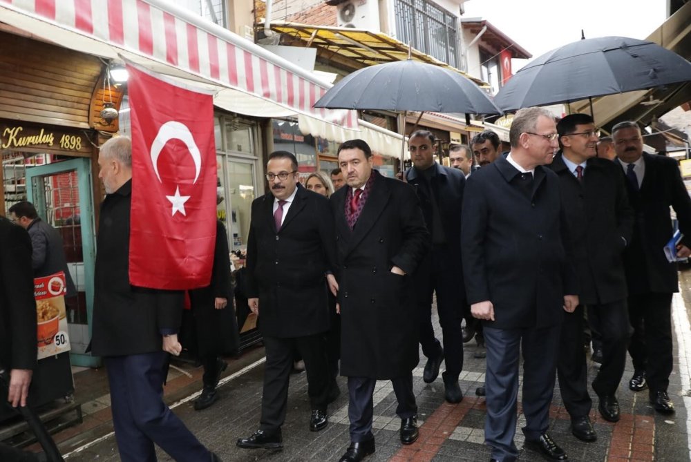 İl Protokolü, Sokak Sağlıklaştırma Alanında İncelemelerde Bulundu